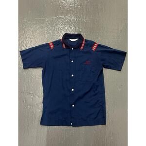 VTG Hilton Bowling Shirt Mens Medium Blue Local 600 Chain Stitch Made USA 70s